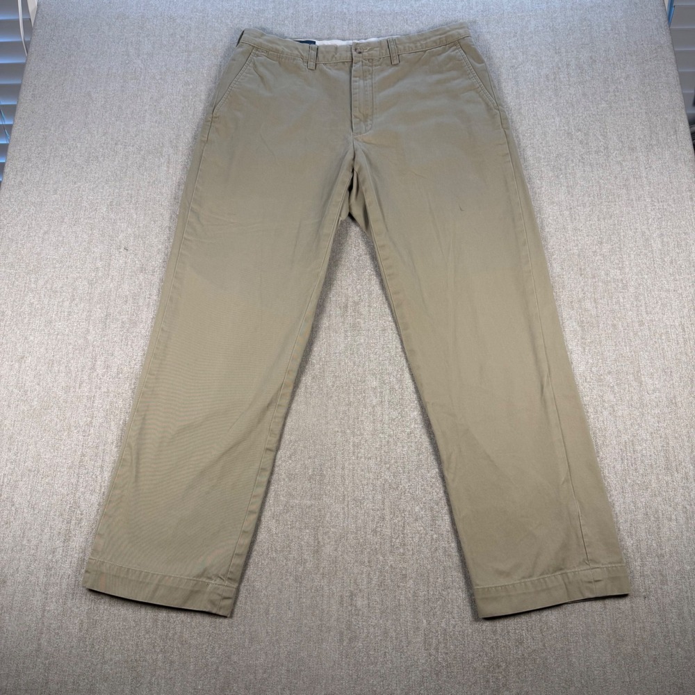 Polo Ralph Lauren Preston Pant Mens 35/32 Tan Khaki Cotton Chino Trousers